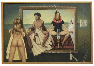 Three figures and a bride