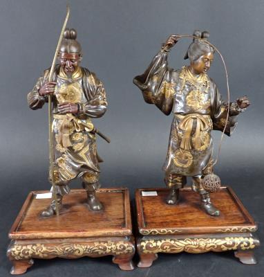 Pair of okimono