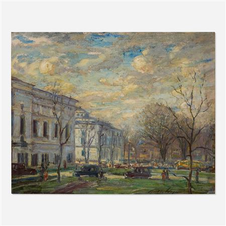 Sample artwork by Archie Palmer (Archibald) Wigle (1885 - 1963), known for landscape, marine and still life paintings - View similar artists and auction records