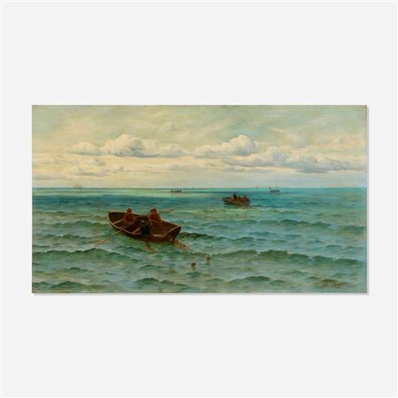 Seascape 1877 by James Henry Sampson - Auction record, sale price, and art valuation. Compare with similar artists and explore comparable artworks.