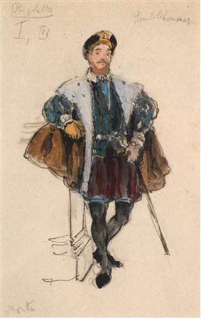 Duke, Costume sketch, 1951