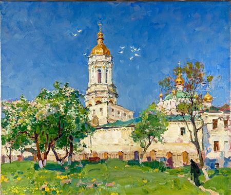 The Bell Tower of Pecherska Lavra in Kiev, 2001