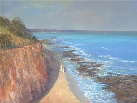 Half Moon to Black Rock Promenade by Kevin Oxley - Auction record, sale price, and art valuation. Compare with similar artists and explore comparable artworks.