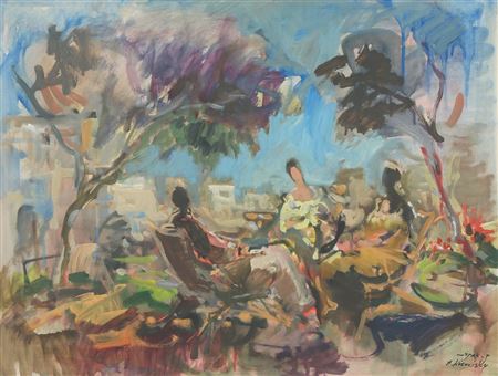 Figures Among the Trees by Avinoam Kossovsky - Auction record, sale price, and art valuation. Compare with similar artists and explore comparable artworks.