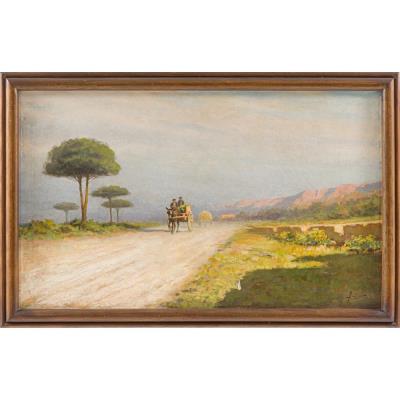 Country road with carts