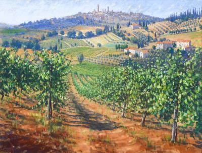 San Gimignano, Tuscany by Lionel Aggett - Auction record, sale price, and art valuation. Compare with similar artists and explore comparable artworks.