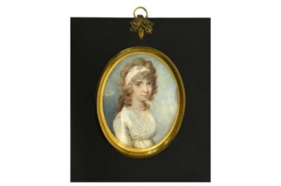 Miniature Bust Portrait of a Young Lady, wearing a white headscarf and dress by Mrs Barou - Auction record, sale price, and art valuation. Compare with similar artists and explore comparable artworks.