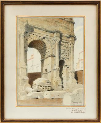 Septimus Severus triumphal arch, Rome by Ferdinand Boberg - Auction record, sale price, and art valuation. Compare with similar artists and explore comparable artworks.