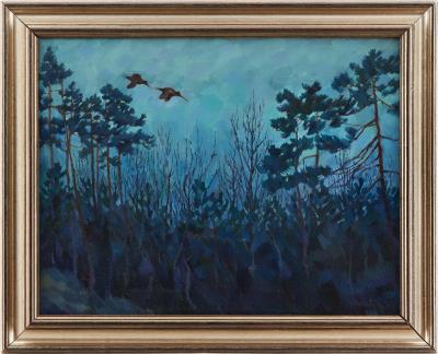 Twilight over the forest