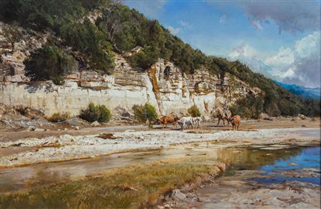 "Roundup" by James Robinson - Auction record, sale price, and art valuation. Compare with similar artists and explore comparable artworks.