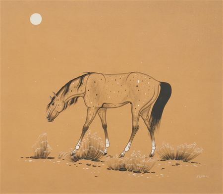 Spotted Horse and Moon
