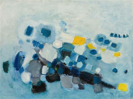 Composition in blue