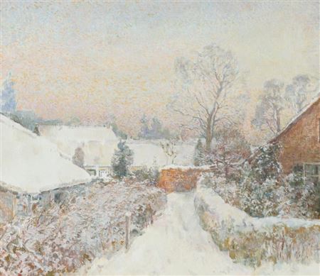 Snowy farms in Blaricum