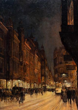 Lange Poten by night, The Hague