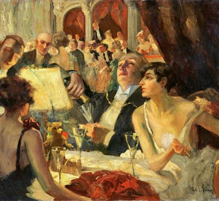 Champagne Evening by Robert Emil Stubner - Auction record, sale price, and art valuation. Compare with similar artists and explore comparable artworks.