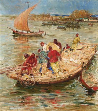 Sample artwork by Robert Hermann Sterl (1867 - 1932), known for realism, working-class motifs, rugged landscapes, quarry scenes - View similar artists and auction records