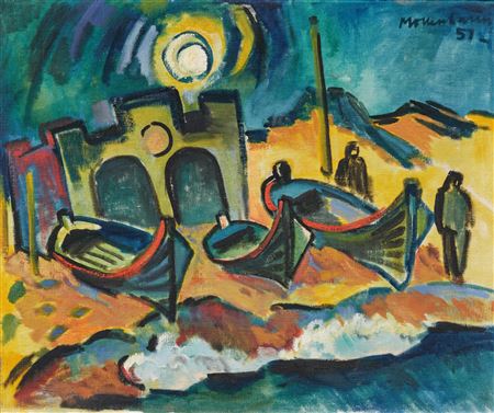 Sample artwork by Ernst Mollenhauer (1892 - 1963), known for german expressionist landscape painting - View similar artists and auction records