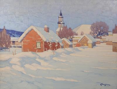 Village under the snow