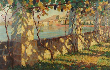 View from the Pergola of Café Paradiso on Torbole at Lake Garda