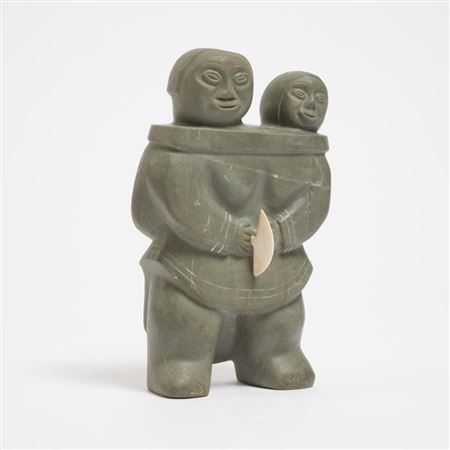MOTHER AND CHILD WITH ULU by Jeannie Shauk - Auction record, sale price, and art valuation. Compare with similar artists and explore comparable artworks.