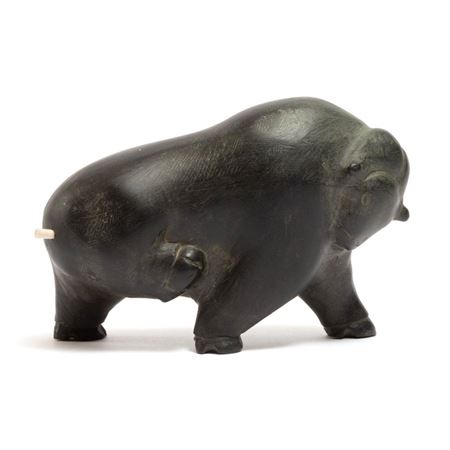 MUSK OX AGGRAVATED BY ARROW by David Ikutaaq - Auction record, sale price, and art valuation. Compare with similar artists and explore comparable artworks.