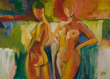 Figures in Light I by Merthyr Ruxton - Auction record, sale price, and art valuation. Compare with similar artists and explore comparable artworks.