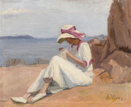 Sample artwork by Andre Vivrel (1886 - 1976), known for landscape paintings, nudes - View similar artists and auction records