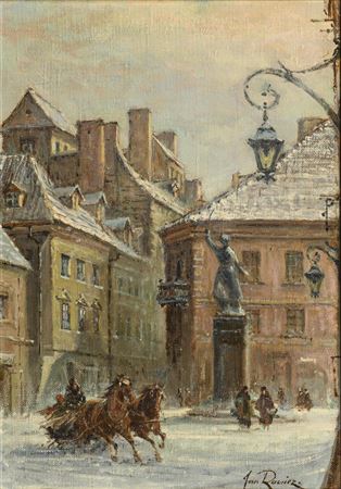 Winter city view