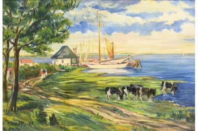 Anleger in Kloster auf Hiddensee by Albert Klatt - Auction record, sale price, and art valuation. Compare with similar artists and explore comparable artworks.