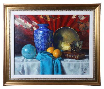 Oranges and Red Fan