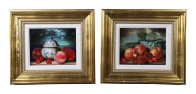 Peche et Raisins; Peches, Cerises et Delft