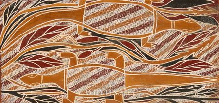 Totemic Goanna and Bush Vegetation