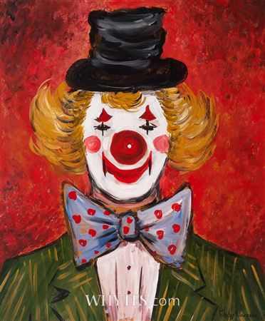 Clown with Polka Dot Bowtie