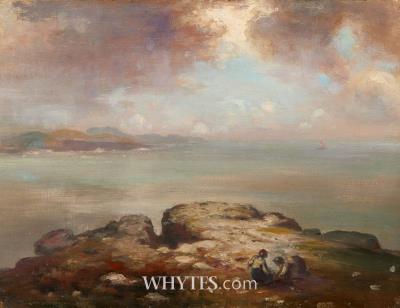 Coastal Landscape with Two Figures on a Headland