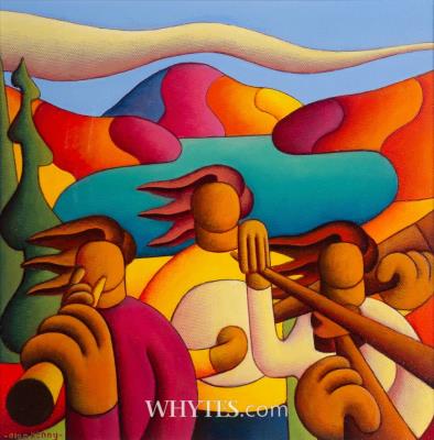 MUSICIANS BY LAKE