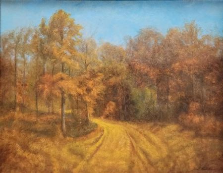 Glowing Autumn Lane