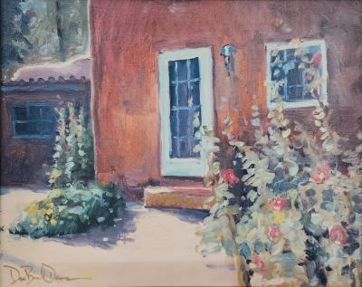Hollyhocks at the Door