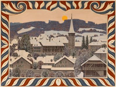 Village in winter