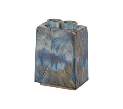 Blue Crystalline Two Pipe Monolith