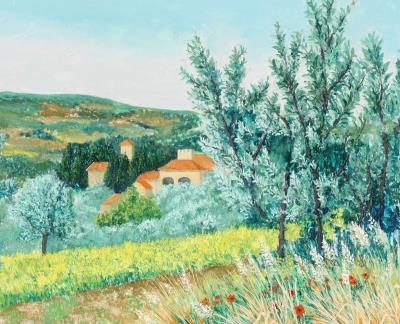Rural Landscape by Florence Arven - Auction record, sale price, and art valuation. Compare with similar artists and explore comparable artworks.