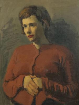 Portrait of a Seated Woman with Clasped Hands