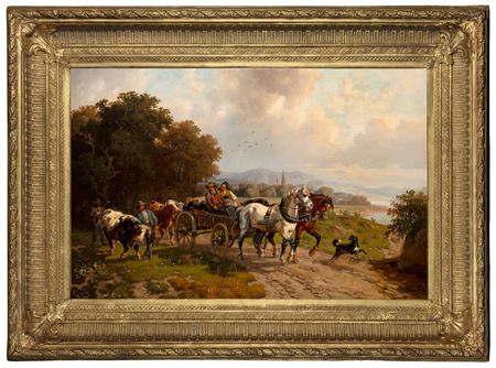 Going to Market (1876) by Edward Gotzelmann - Auction record, sale price, and art valuation. Compare with similar artists and explore comparable artworks.