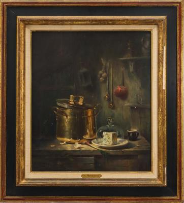 Nature-morte à la marmite et au fromage