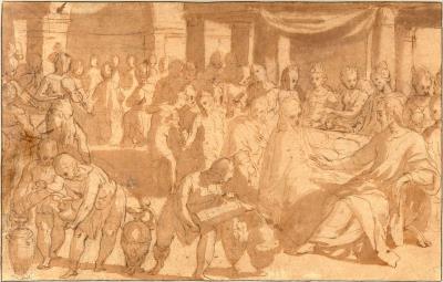 The Wedding at Canaa by Bernardino India - Auction record, sale price, and art valuation. Compare with similar artists and explore comparable artworks.