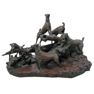 Large Hunting Dog Bronze