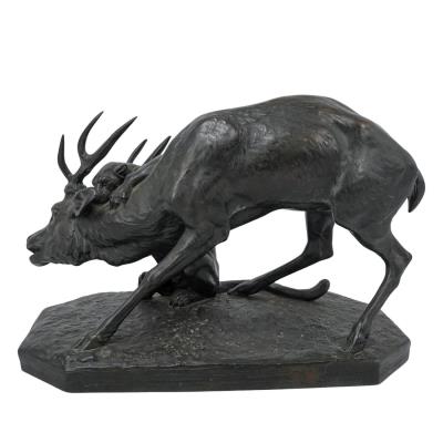 Panther Seizing a Stag