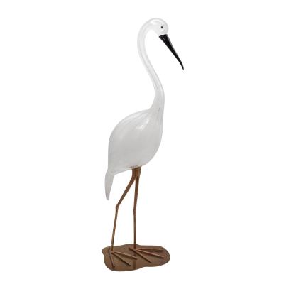 Murano Glass Crane on Gilt Brass Base