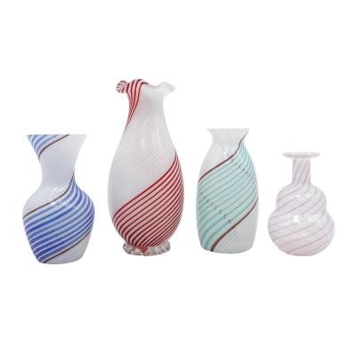 "Mezza Filigrana" Murano Glass Vases