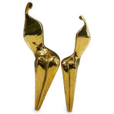 Seated Couple Gilt Bronzes (2)