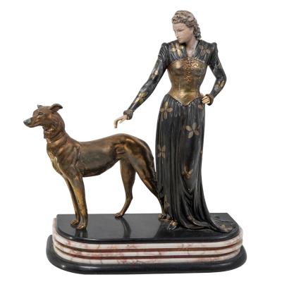 Spelter & Marble Sculpture